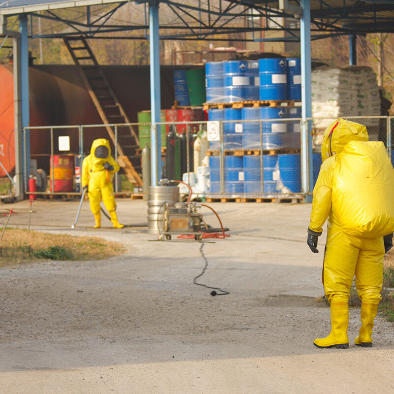 Collecting hazardous material